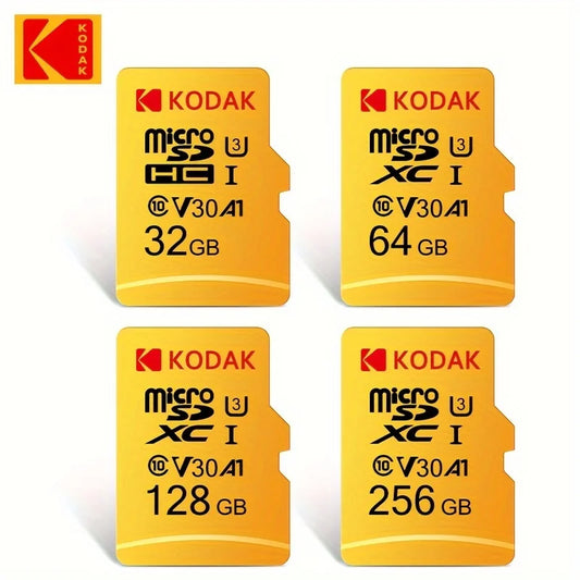 Kodak Micro SD Card Mini SD Class 10 32GB-256GB capacity, suitable for smartphones, dash recorders, drones, gimbals