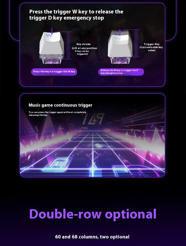Aula Win68 HE Magnetic Switch MIni E-sports Gaming Keyboard 8k Wired Custom Hot Swap RGB Mechanical Keyboard for Pc Gamer Gift