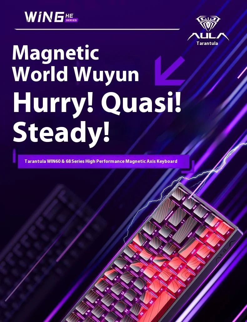 Aula Win68 HE Magnetic Switch MIni E-sports Gaming Keyboard 8k Wired Custom Hot Swap RGB Mechanical Keyboard for Pc Gamer Gift