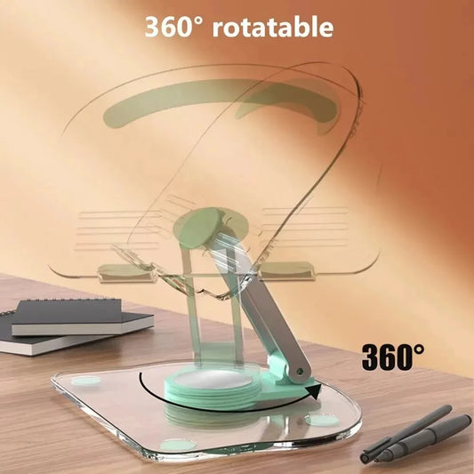 Transparent Rotating Stand Acrylic Plate Desktop Mobile Phone Tablet Universal Live Folding Adjustment Computer Support Stand