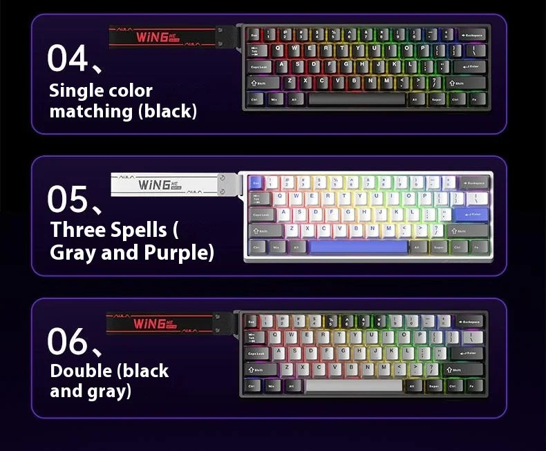 Aula Win68 HE Magnetic Switch MIni E-sports Gaming Keyboard 8k Wired Custom Hot Swap RGB Mechanical Keyboard for Pc Gamer Gift