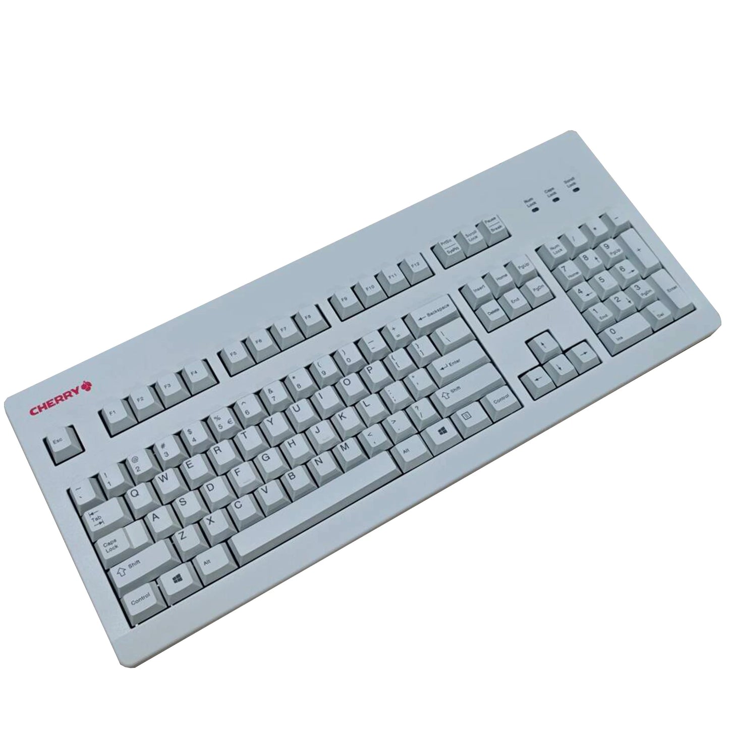 CHERRY G80-3494 Black White Plastic Case Black Green Silent Red Switch 104 Full Size Retro Typing Mechanical Keyboard
