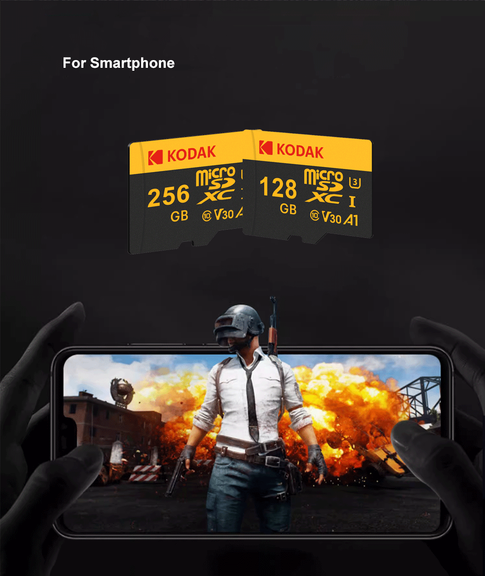 KODAK Memory Card 512GB 256GB Micro SD UP TO 100MB/s Class10 U3 32GB 64GB 128GB TF Card HD For USB Card Reader Adapter Microsd