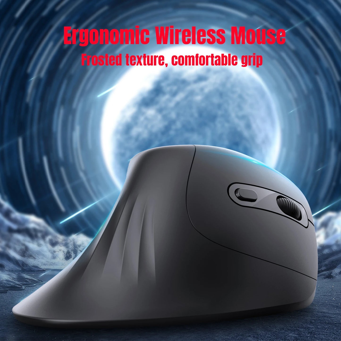 Ergonomic 2.4G USB Wireless Vertical Mouse Battery Silent Wrist Healthy Mice Mause for Laptop Computer Office Work Gamin