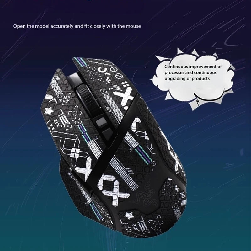 Mouse Grip Tape Skate Handmade Sticker Non Slip Lizard Skin Suck Sweat for Razer Basilisk X Hyperspeed Wireless Ultimate V2 V3