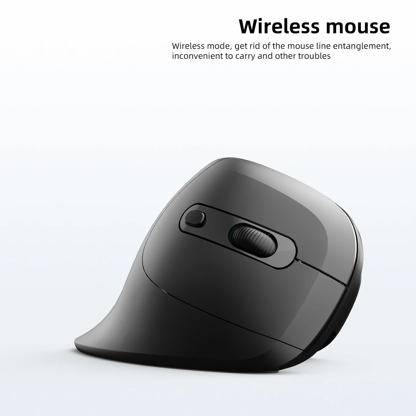 Ergonomic 2.4G USB Wireless Vertical Mouse Battery Silent Wrist Healthy Mice Mause for Laptop Computer Office Work Gamin