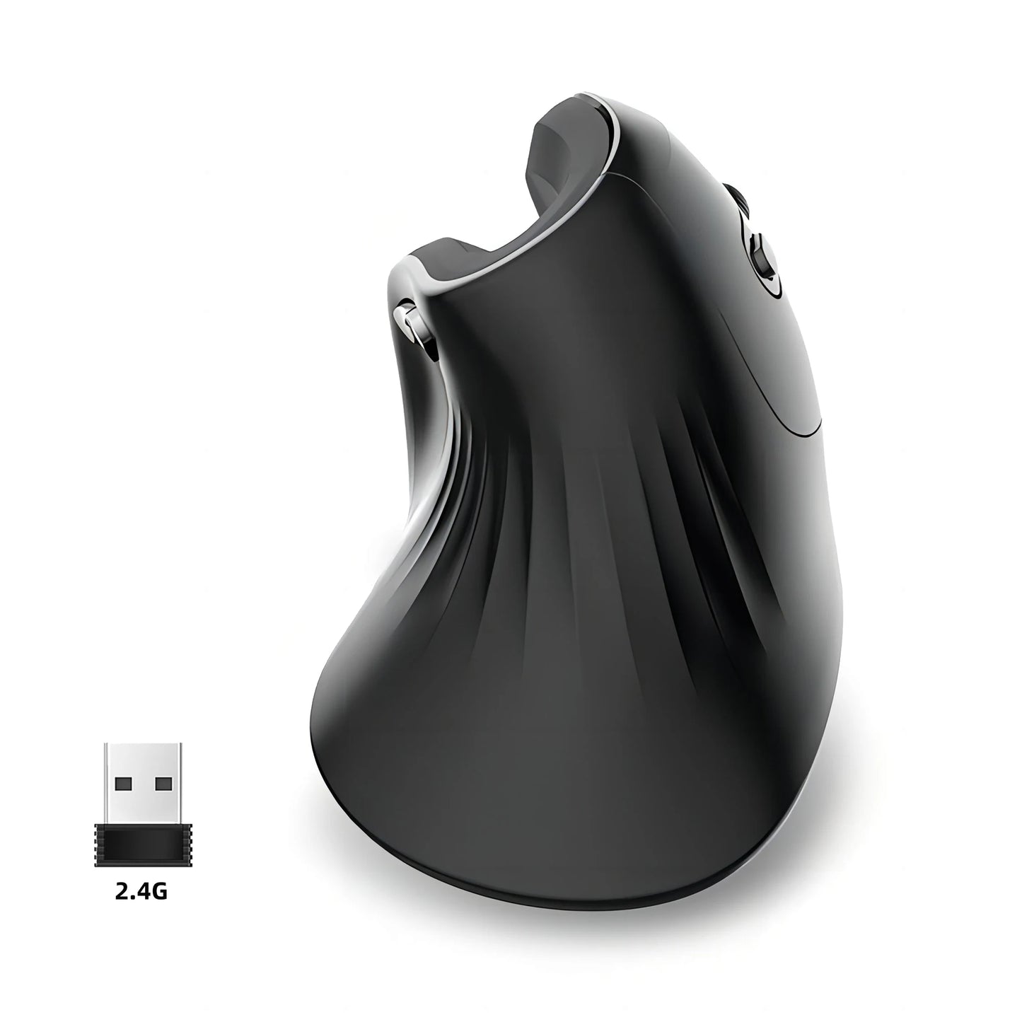 Ergonomic 2.4G USB Wireless Vertical Mouse Battery Silent Wrist Healthy Mice Mause for Laptop Computer Office Work Gamin