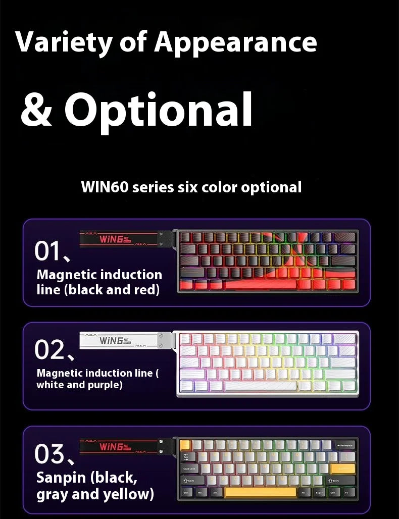Aula Win68 HE Magnetic Switch MIni E-sports Gaming Keyboard 8k Wired Custom Hot Swap RGB Mechanical Keyboard for Pc Gamer Gift