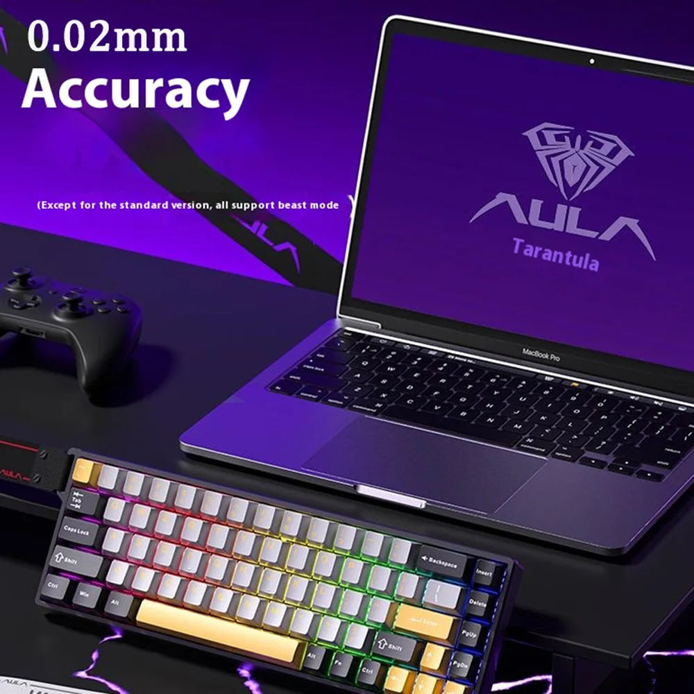 Aula Win68 HE Magnetic Switch MIni E-sports Gaming Keyboard 8k Wired Custom Hot Swap RGB Mechanical Keyboard for Pc Gamer Gift