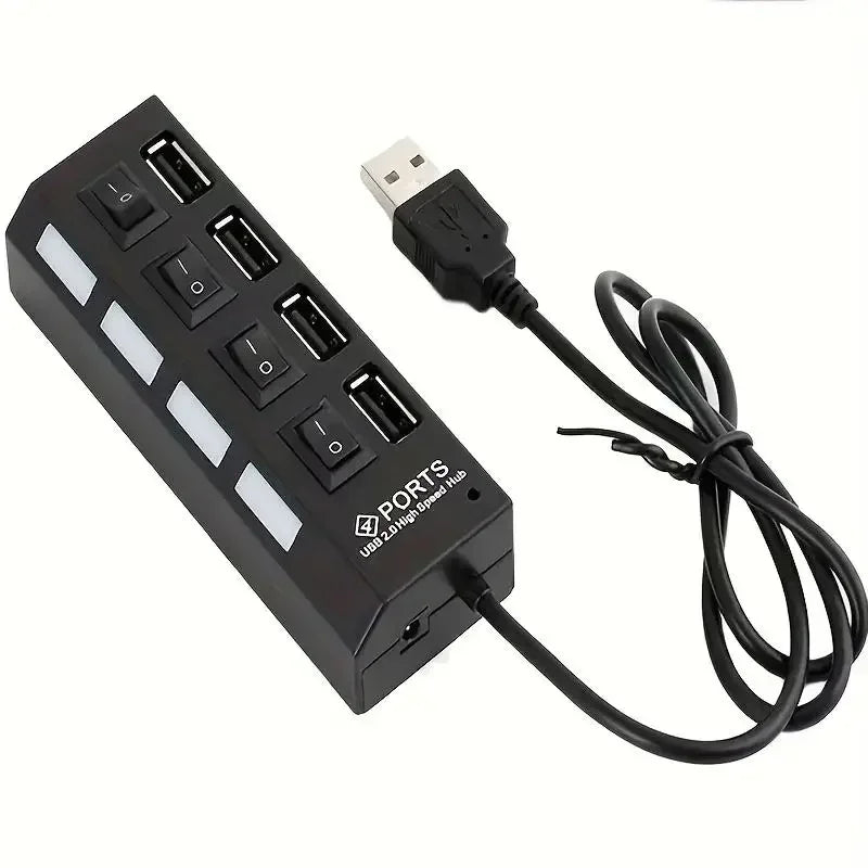 USB 3.0 Hub 4 Port 7 Port High Speed Data Transfer Expander with Led Switch Lamp Power Adapter For PC Laptop Flash Drive U Disk