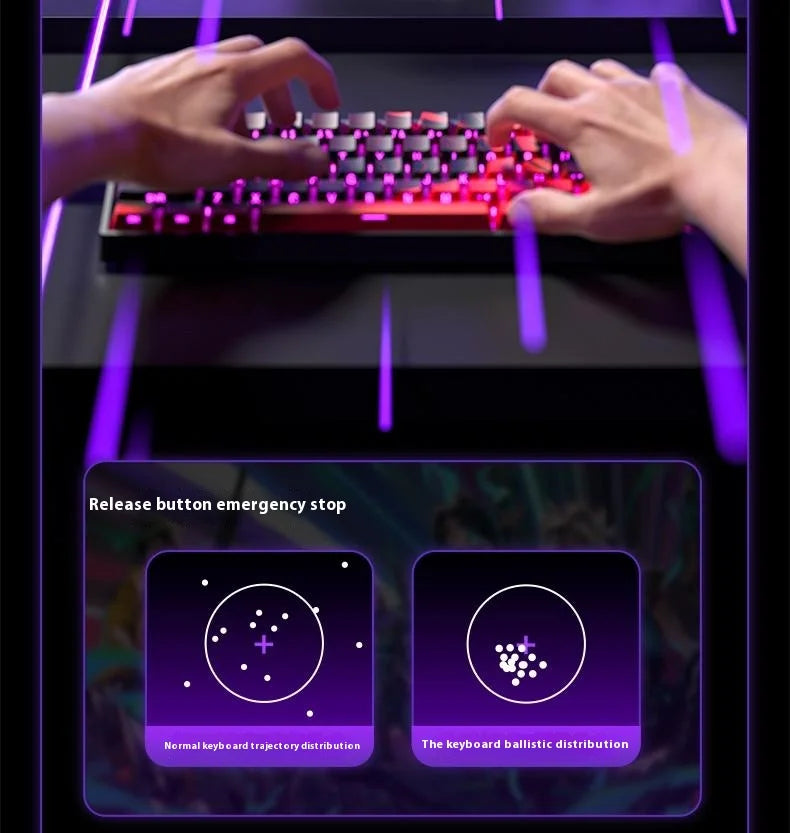 Aula Win68 HE Magnetic Switch MIni E-sports Gaming Keyboard 8k Wired Custom Hot Swap RGB Mechanical Keyboard for Pc Gamer Gift