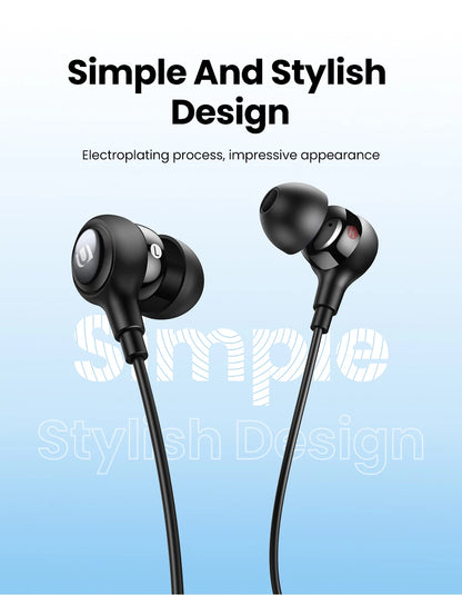 UGREEN Wired Earphone With Microphone In Ear 3.5mm Noise Cancelling USB Type C Lightning Earphones For iPhone 15 Pro Max Xiaomi