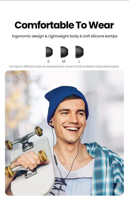 UGREEN Wired Earphone With Microphone In Ear 3.5mm Noise Cancelling USB Type C Lightning Earphones For iPhone 15 Pro Max Xiaomi