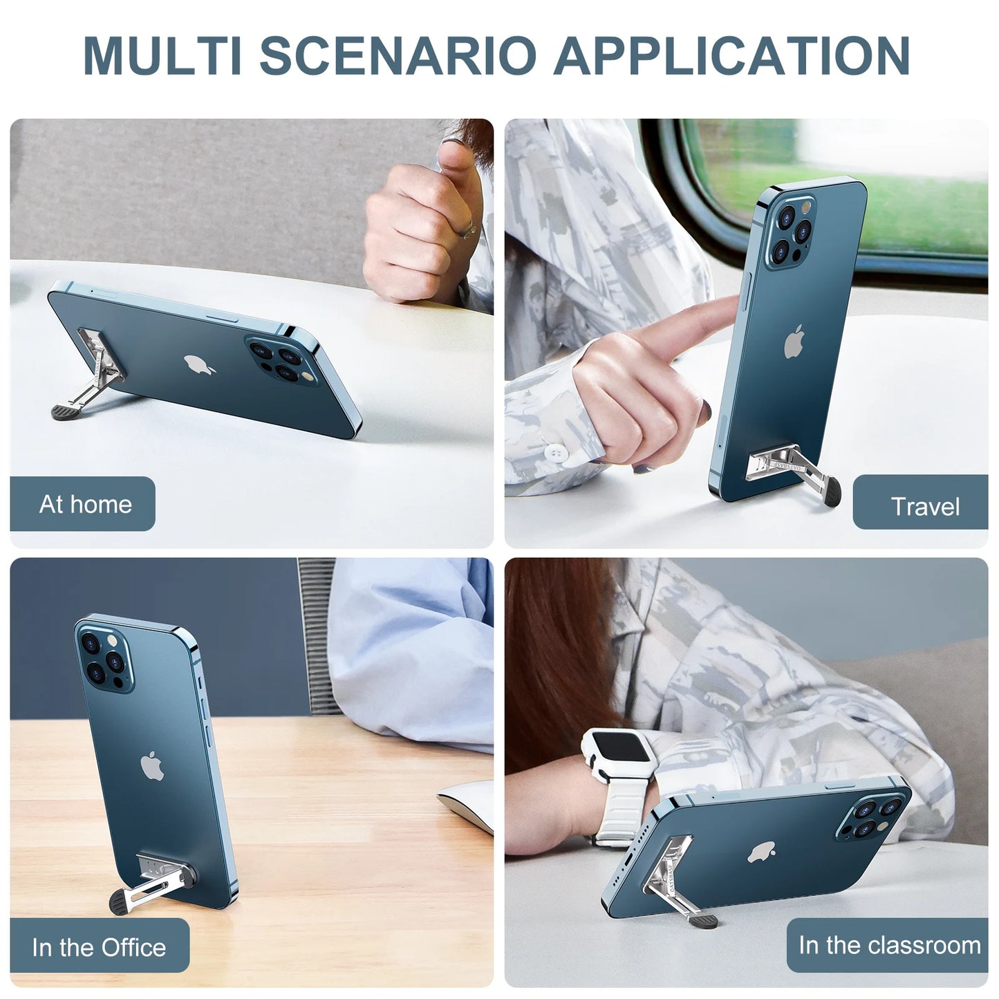 Oatsbasf Portable Laptop Holder Invisible Adhesive Non-slip Notebook Stand For Macbook Pro Air iPad Lenovo PC Cooling Tablet Leg