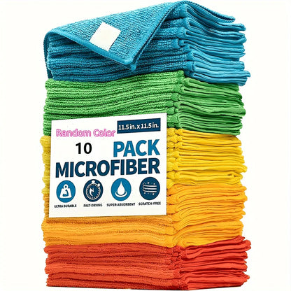 Microfiber Cleaning Cloth Set Household & Kitchen Multi-Purpose Towel, Durable and Absorbent, Bathroom and Furniture, Easily