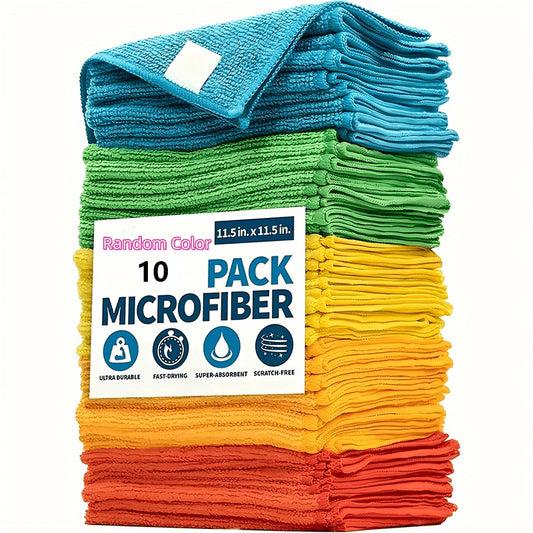 Microfiber Cleaning Cloth Set Household & Kitchen Multi-Purpose Towel, Durable and Absorbent, Bathroom and Furniture, Easily