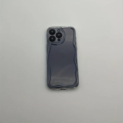 3D Wave Cute Casual Shockproof Phone Case For iPhone 17 16 Pro Max 15 14 13 12 11 XS X XR 7 8 Plus Camera Lens Protection Cover