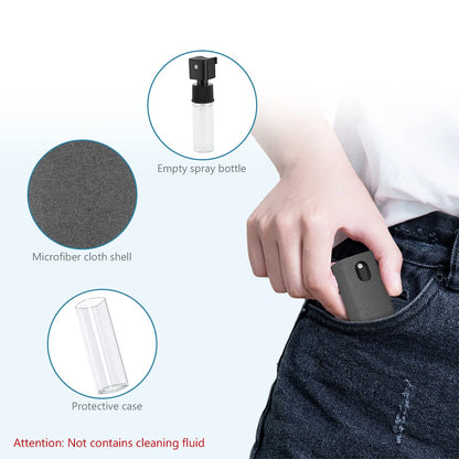 Microfiber Screen Cleaner Spray Bottle Set Mobile Phone Ipad Computer Microfiber Cloth Wipe Iphone Cleaning Glasses Wipes