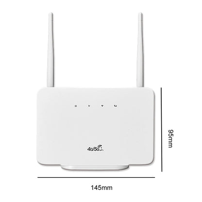 4G LTE CPE Router Modem 300Mbps Wireless Hotspot External Antenna with Sim Card Slot EU Plug for Home Travel Work