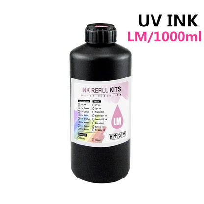 UV Hard Ink 1000ML UV Ink For Epson XP600 TX800 XP-600 L800 L805 L1800 R290 R300 1390 1400 1410 1430 DX5 DX7 DX10 UV Printer