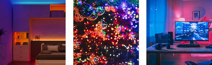 WS2812B LED Lights Kit Bluetooth App Music WS2812 Strip Light Dream Color Addressable for Room Kitchen TV Backlight 1m-20m DC5V