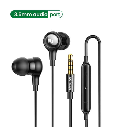 UGREEN Wired Earphone With Microphone In Ear 3.5mm Noise Cancelling USB Type C Lightning Earphones For iPhone 15 Pro Max Xiaomi