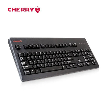 CHERRY G80-3494 Black White Plastic Case Black Green Silent Red Switch 104 Full Size Retro Typing Mechanical Keyboard