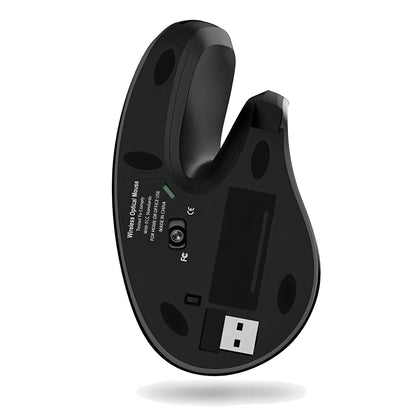 Ergonomic 2.4G USB Wireless Vertical Mouse Battery Silent Wrist Healthy Mice Mause for Laptop Computer Office Work Gamin