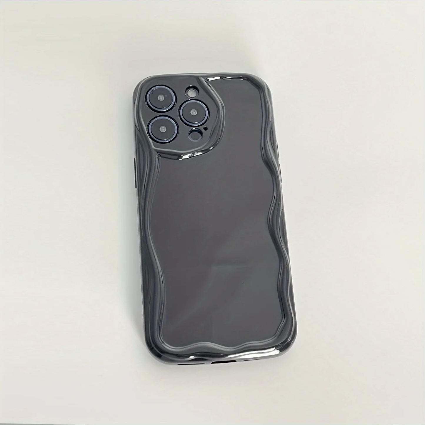 3D Wave Cute Casual Shockproof Phone Case For iPhone 17 16 Pro Max 15 14 13 12 11 XS X XR 7 8 Plus Camera Lens Protection Cover