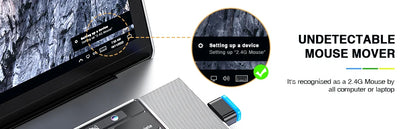 Seenda DK16 Mouse Jiggler Undetectable Mouse Mover Shaker Simulate Mice Driver-Free Keeps Computer PC Laptop Awake