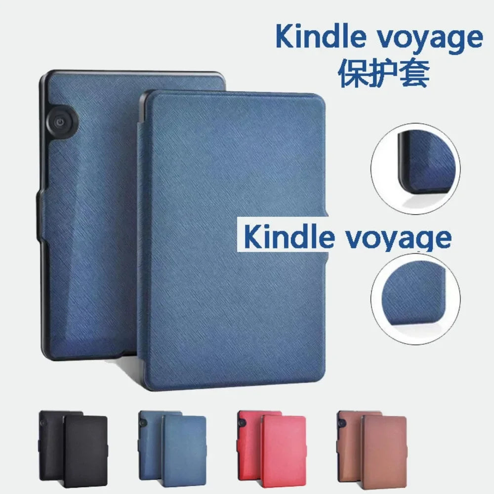 PU Leather Folio Funda Case For Kindle Voyage Auto Wake/Sleep E-Reader Case Colorful 6 Inch Shockproof Smart Cover Anti Scratch