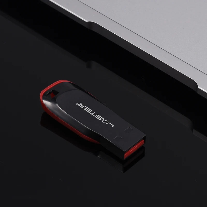 JASTER Plastic USB Flash Drive 128GB Key Chain Memory Stick 64GB Mini Pen Drive 32GB Black Creative Business Gift 16GB 8GB 4GB