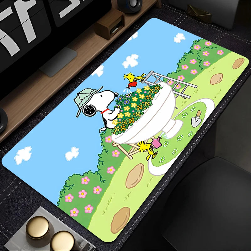 Mouse pad large Gaming Desk Mat Computer Keyboard desk pad Mats Non-slip rubber Game player PC carpet S-Snoopy Mousepad Kawaii