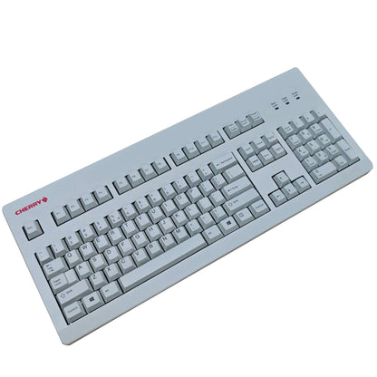 CHERRY G80-3494 Black White Plastic Case Black Green Silent Red Switch 104 Full Size Retro Typing Mechanical Keyboard