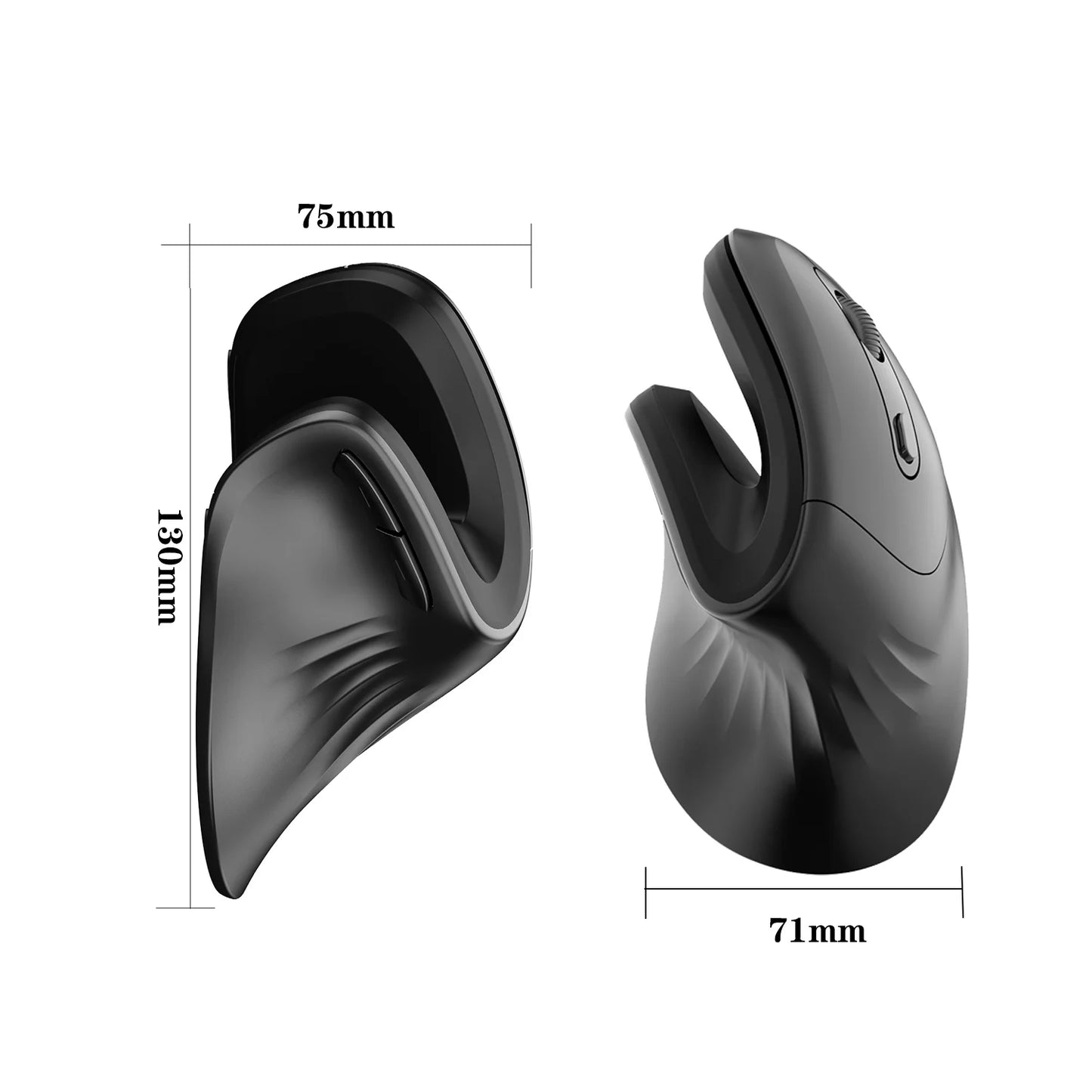 Ergonomic 2.4G USB Wireless Vertical Mouse Battery Silent Wrist Healthy Mice Mause for Laptop Computer Office Work Gamin