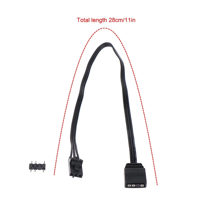 Adapter Cable For Corsair RGB To Standard ARGB 4Pin 3Pin Adapter Connector Pirate Ship Controller Adapter Line QL LL120 ICUE