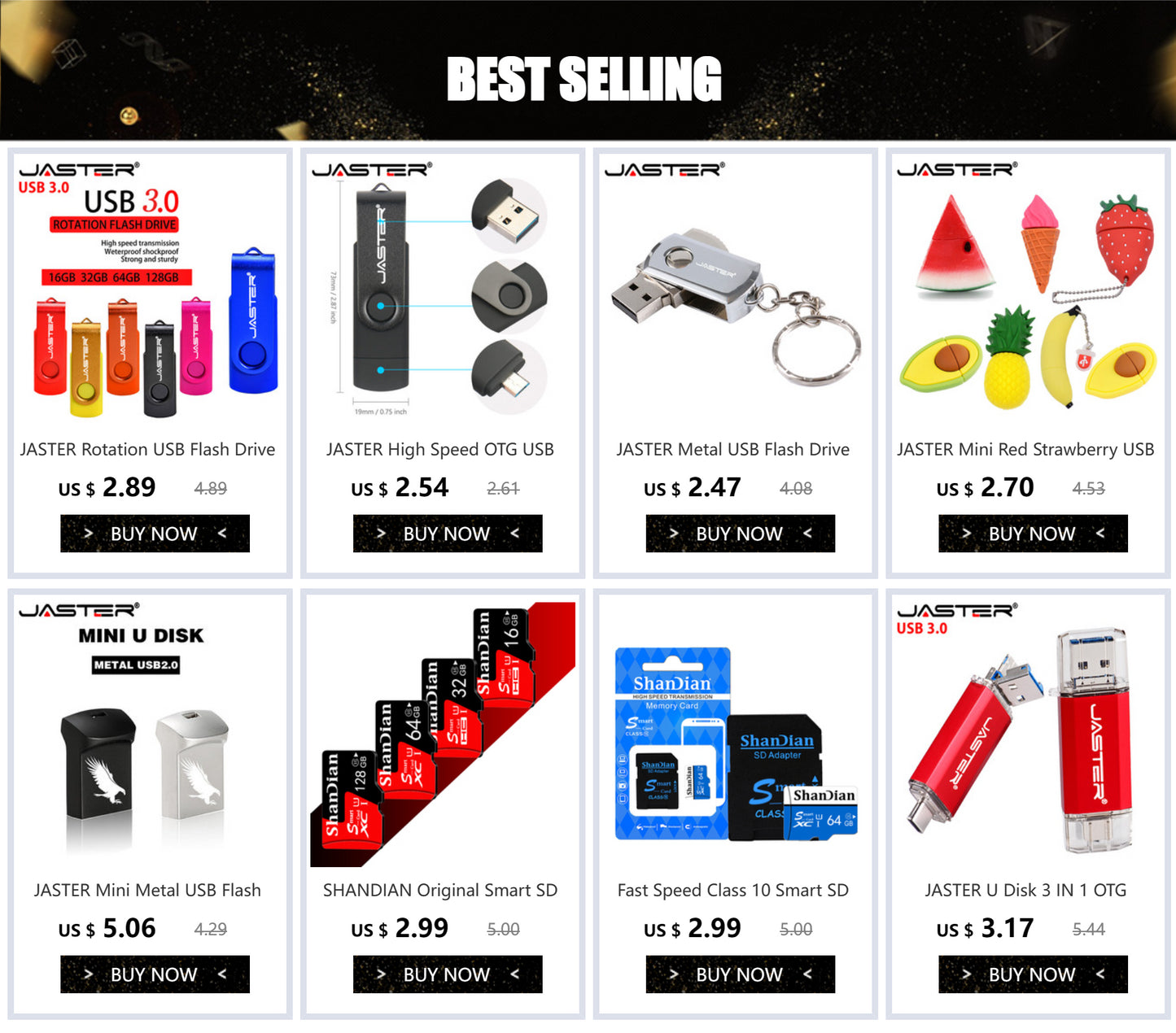 JASTER 3.0 USB Flash Drive 64GB Metal Pen Drive 8GB 16GB 32GB High Speed USB Stick Pendrives for Computer