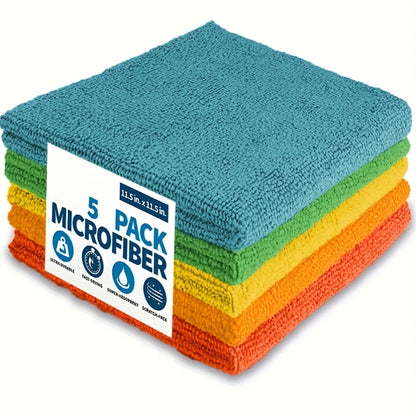 Microfiber Cleaning Cloths - Polyester, multi-surface streak-free. For outdoor, bathroom, kitchen, patio. Super absorbent, versa