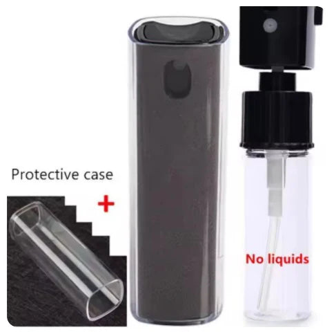 Microfiber Screen Cleaner Spray Bottle Set Mobile Phone Ipad Computer Microfiber Cloth Wipe Iphone Cleaning Glasses Wipes