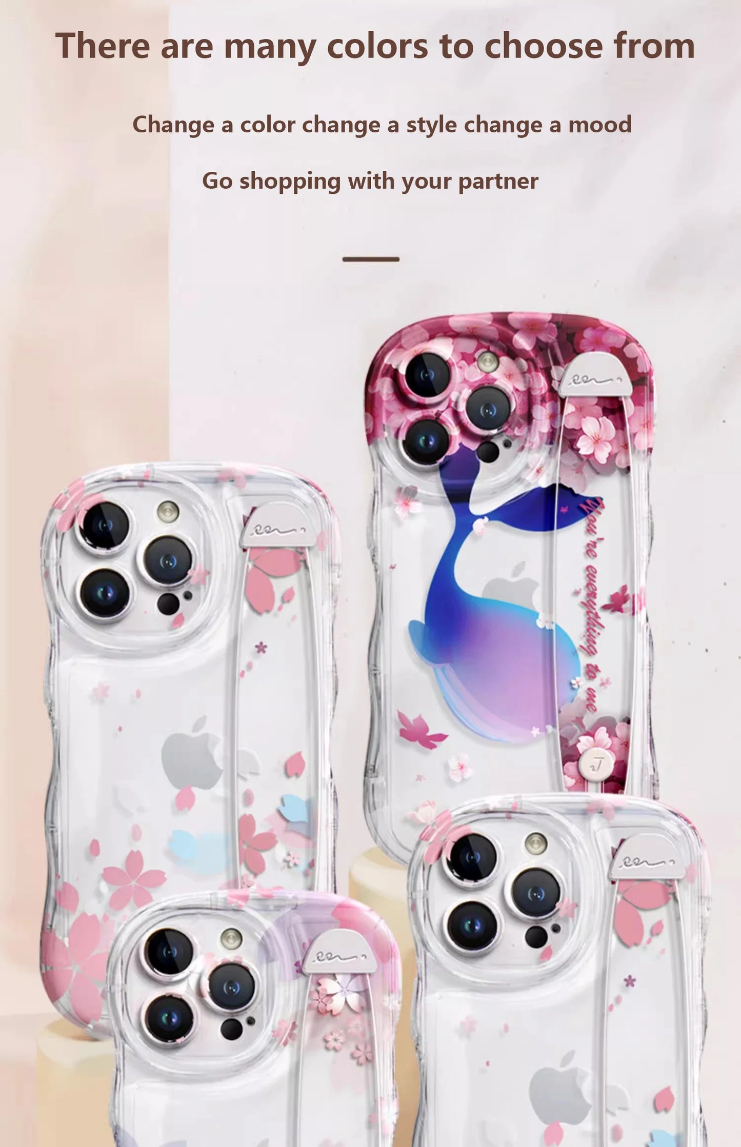 Deluxe Transparency Wrist Band Bracket Applicable Iphone 11 12 13 14 15 Pro Max Soft Silicone Cell Phone Case Anti-fall Lovers