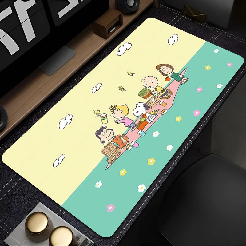 Mouse pad large Gaming Desk Mat Computer Keyboard desk pad Mats Non-slip rubber Game player PC carpet S-Snoopy Mousepad Kawaii