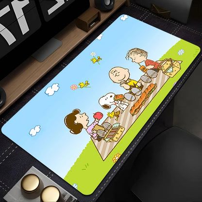 Mouse pad large Gaming Desk Mat Computer Keyboard desk pad Mats Non-slip rubber Game player PC carpet S-Snoopy Mousepad Kawaii