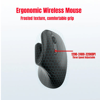Ergonomic 2.4G USB Wireless Vertical Mouse Battery Silent Wrist Healthy Mice Mause for Laptop Computer Office Work Gamin