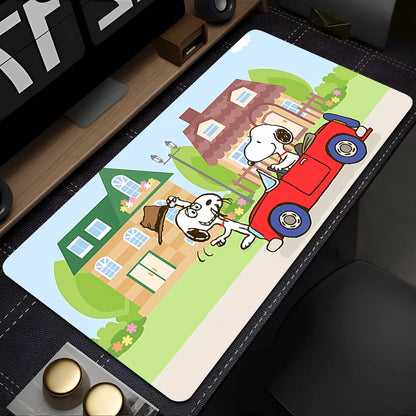 Mouse pad large Gaming Desk Mat Computer Keyboard desk pad Mats Non-slip rubber Game player PC carpet S-Snoopy Mousepad Kawaii