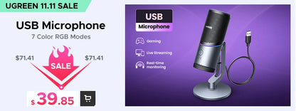 UGREEN Wired Earphone With Microphone In Ear 3.5mm Noise Cancelling USB Type C Lightning Earphones For iPhone 15 Pro Max Xiaomi