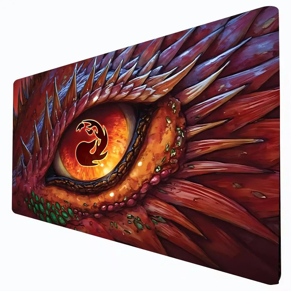 Red Dragon Eyes Mouse Pad The Magic Gathering Play Mats XXL Non-Slip TCG Playmat Rubber MTG DTCG CCG RPG Trading Cards Desk Mats