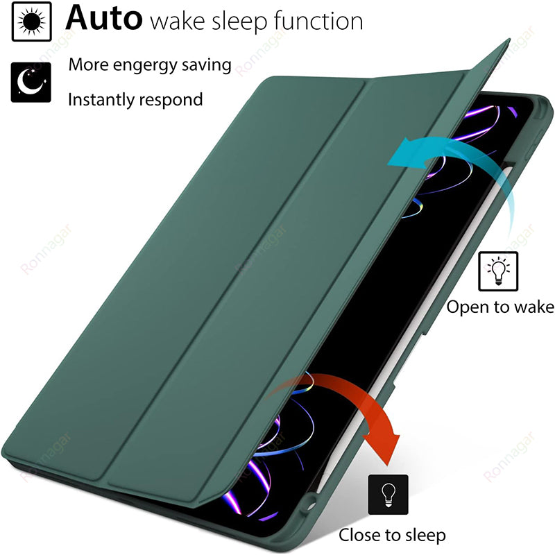 For iPad Air 5 Case ipad Air 4 iPad iPad 10th Generation Case iPad Pro 11 M1 M2 Silicone Stand Support 2nd Gen Pencil Charging