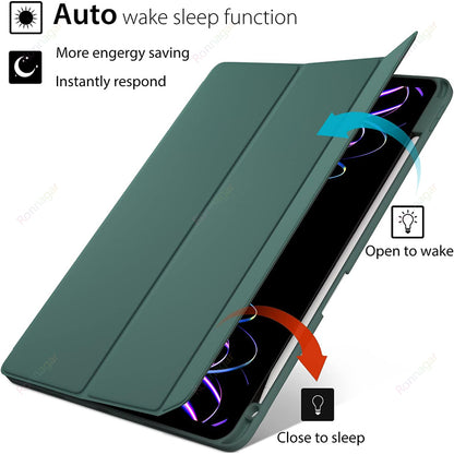 For iPad Air 5 Case ipad Air 4 iPad iPad 10th Generation Case iPad Pro 11 M1 M2 Silicone Stand Support 2nd Gen Pencil Charging