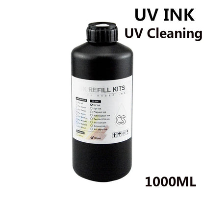 UV Hard Ink 1000ML UV Ink For Epson XP600 TX800 XP-600 L800 L805 L1800 R290 R300 1390 1400 1410 1430 DX5 DX7 DX10 UV Printer