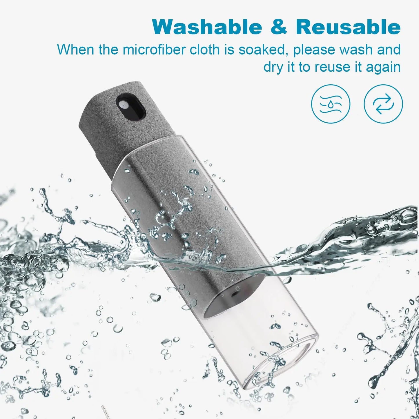 Microfiber Screen Cleaner Spray Bottle Set Mobile Phone Ipad Computer Microfiber Cloth Wipe Iphone Cleaning Glasses Wipes